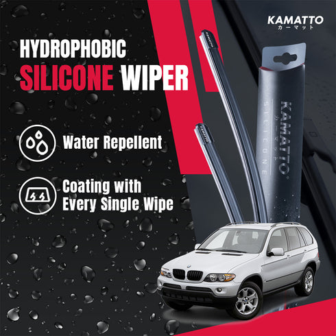 Kamatto Wiper BMW X5 E53 (1999-2007) Hydrophobic Silicone Water Repelling Coating