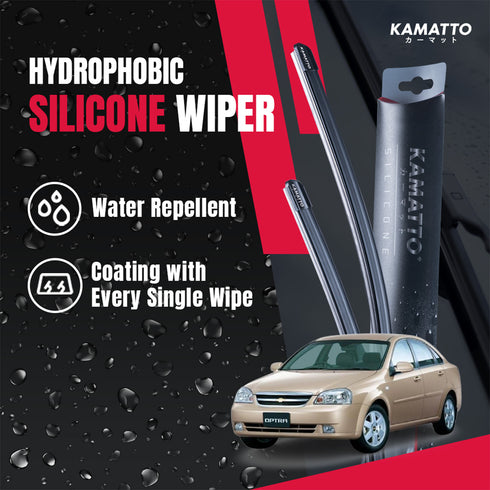 Kamatto Wiper Chevrolet Optra (2004-2013) Hydrophobic Silicone Water Repelling Coating