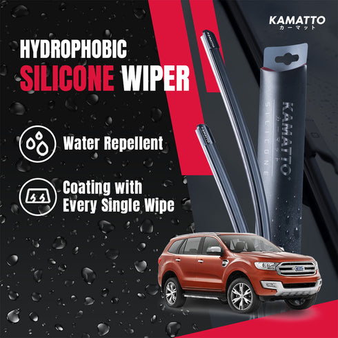 Kamatto Wiper Ford Everest (2016-2021) Hydrophobic Silicone Water Repelling Coating