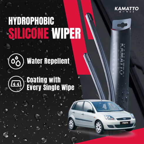 Kamatto Wiper Ford Fiesta (2004-2008) Hydrophobic Silicone Water Repelling Coating