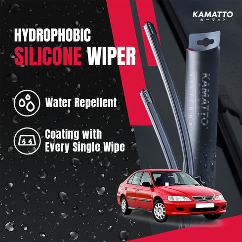 Kamatto Wiper Honda Accord (1997-2002) Hydrophobic Silicone Water Repelling Coating
