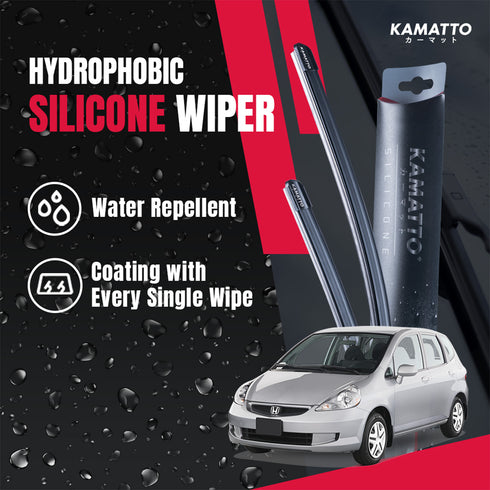 Kamatto Wiper Honda Jazz GE (2001-2007) Hydrophobic Silicone Water Repelling Coating