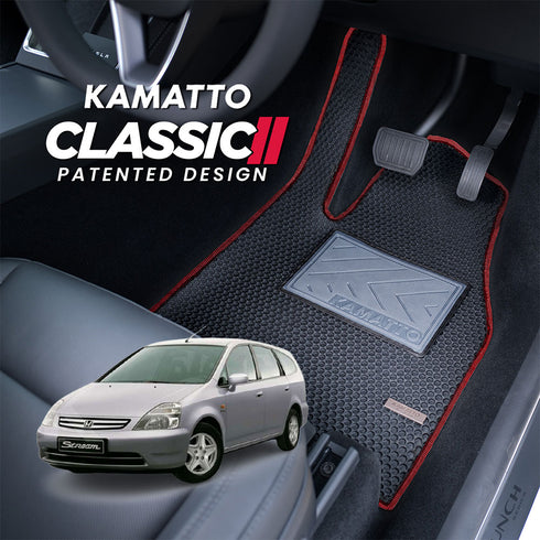 Kamatto Classic Honda Stream RN1-RN5 Pre-facelift 7-Seater (2000-2003) Car Floor Mat and Carpet