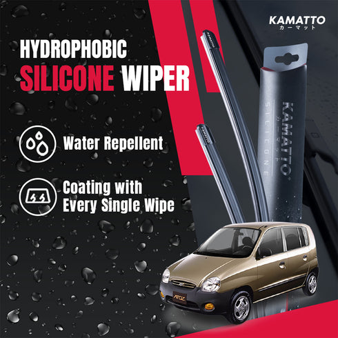 Kamatto Wiper Hyundai / Inokom Atos (1997-2007) Hydrophobic Silicone Water Repelling Coating