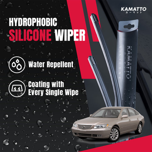 Kamatto Wiper Hyundai Azera (2006-2011) Hydrophobic Silicone Water Repelling Coating