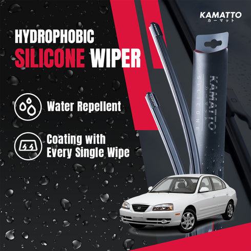 Kamatto Wiper Hyundai Elantra (2000-2006) Hydrophobic Silicone Water Repelling Coating