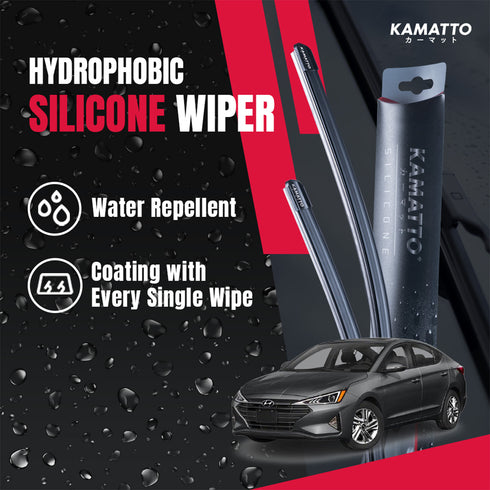 Kamatto Wiper Hyundai Elantra (2019-2020) Hydrophobic Silicone Water Repelling Coating