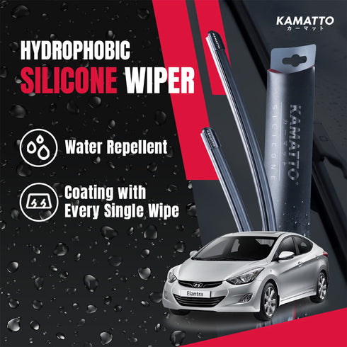 Kamatto Wiper Hyundai Elantra MD/MD2 (2011-2014) Hydrophobic Silicone Water Repelling Coating