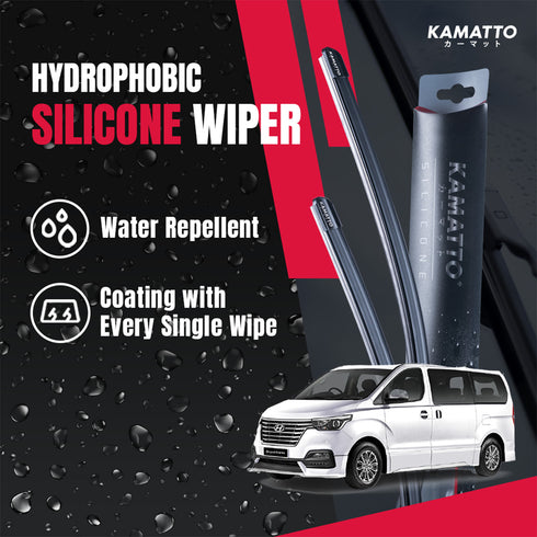 Kamatto Wiper Hyundai Grand Starex Plus / Prime Edition (2020-2023) Hydrophobic Silicone Water Repelling Coating