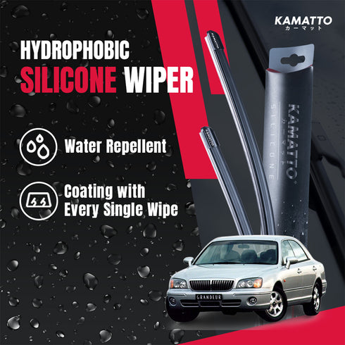 Kamatto Wiper Hyundai Grandeur (1998-2005) Hydrophobic Silicone Water Repelling Coating