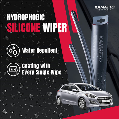Kamatto Wiper Hyundai i30 (2012-2017) Hydrophobic Silicone Water Repelling Coating