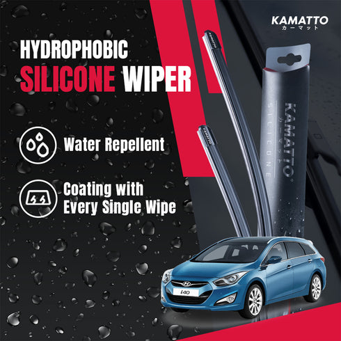 Kamatto Wiper Hyundai i40 (2011-2019) Hydrophobic Silicone Water Repelling Coating