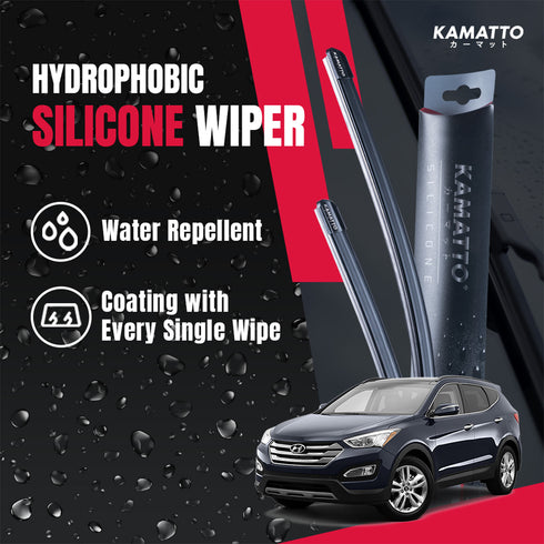 Kamatto Wiper Hyundai Santa Fe (2013-2019) Hydrophobic Silicone Water Repelling Coating
