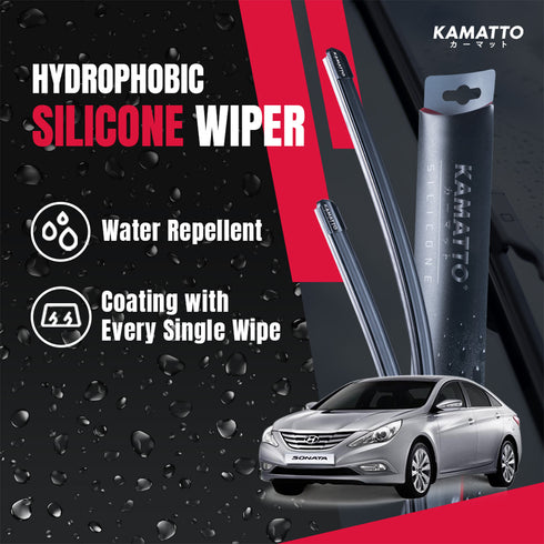 Kamatto Wiper Hyundai Sonata YF (2010-2015) Hydrophobic Silicone Water Repelling Coating