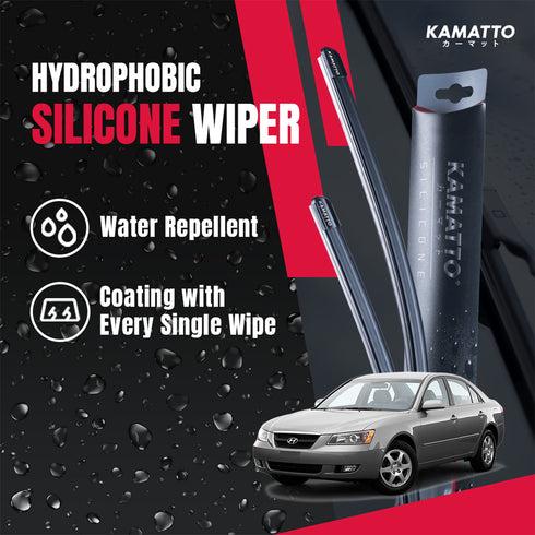 Kamatto Wiper Hyundai Sonata NF (2004-2009) Hydrophobic Silicone Water Repelling Coating
