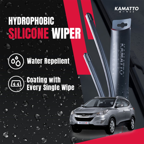 Kamatto Wiper Hyundai Tucson (2009-2015) Hydrophobic Silicone Water Repelling Coating