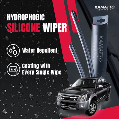 Kamatto Wiper Isuzu D-MAX / DMAX (2002-2012) Hydrophobic Silicone Water Repelling Coating