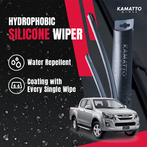 Kamatto Wiper Isuzu D-MAX / DMAX (2016-2019) Hydrophobic Silicone Water Repelling Coating