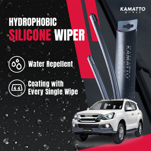 Kamatto Wiper Isuzu MU-X MUX 7-Seater RF (2013-2021) Hydrophobic Silicone Water Repelling Coating