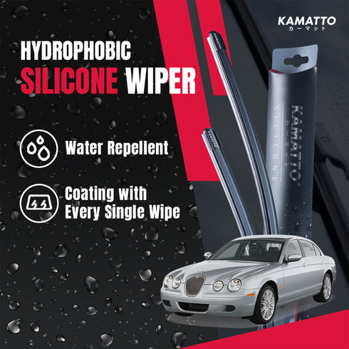 Kamatto Wiper Jaguar S-Type (2002-2008) Hydrophobic Silicone Water Repelling Coating