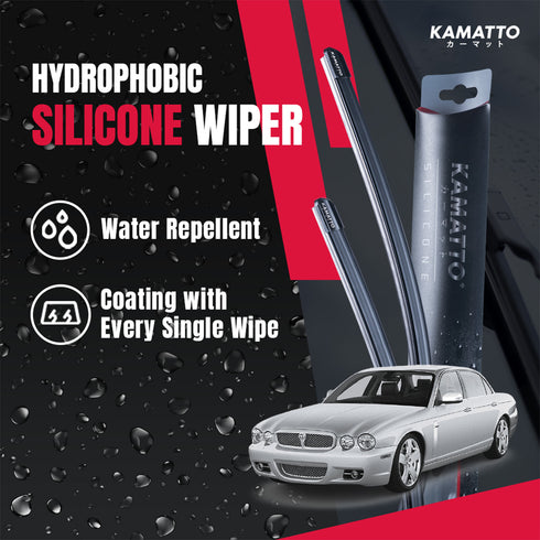 Kamatto Wiper Jaguar XJ X350 (2002-2007) Hydrophobic Silicone Water Repelling Coating