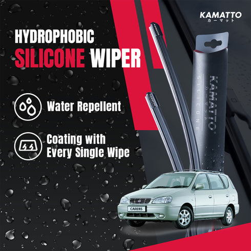 Kamatto Wiper Kia Carens (1999-2006) Hydrophobic Silicone Water Repelling Coating
