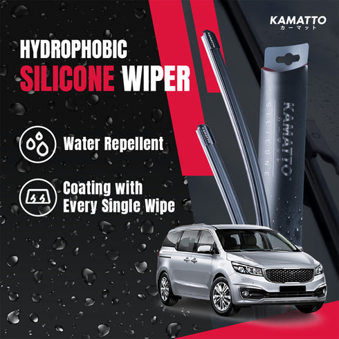 Kamatto Wiper Kia Carnival (2014-2020) Hydrophobic Silicone Water Repelling Coating