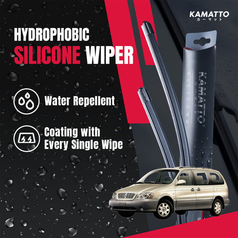 Kamatto Wiper Naza Ria / Kia Carnival (1999-2005) Hydrophobic Silicone Water Repelling Coating