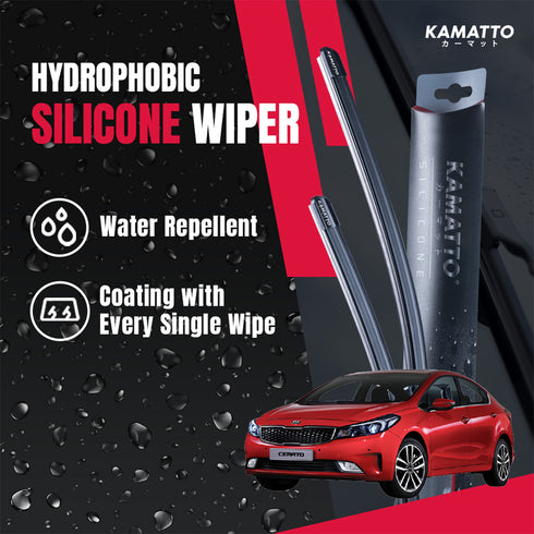 Kamatto Wiper Kia Cerato K3 (2013-2018) Hydrophobic Silicone Water Repelling Coating