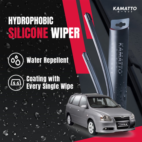 Kamatto Wiper Naza Citra (2002-2013) Hydrophobic Silicone Water Repelling Coating