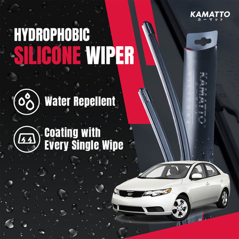 Kamatto Wiper Kia Forte TD (2008-2012) Hydrophobic Silicone Water Repelling Coating