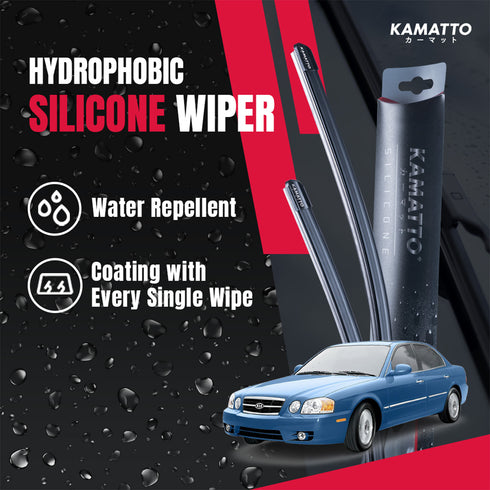 Kamatto Wiper Kia Optima (2001-2007) Hydrophobic Silicone Water Repelling Coating