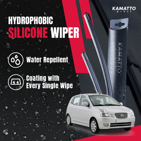 Kamatto Wiper Kia Picanto Suria (2004-2011) Hydrophobic Silicone Water Repelling Coating