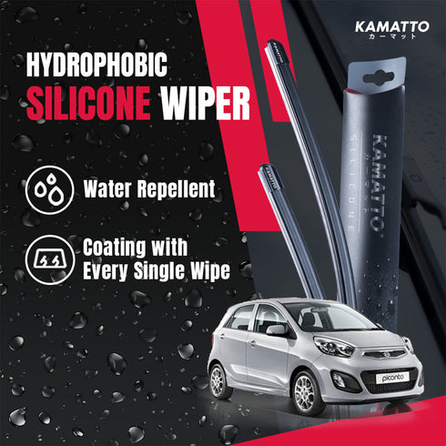 Kamatto Wiper Kia Picanto TA (2011-2017) Hydrophobic Silicone Water Repelling Coating