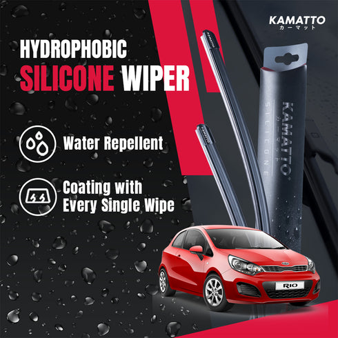 Kamatto Wiper Kia Rio Hatchback (2012-2017) Hydrophobic Silicone Water Repelling Coating
