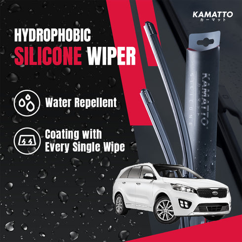 Kamatto Wiper Kia Sorento (2016-2022) Hydrophobic Silicone Water Repelling Coating