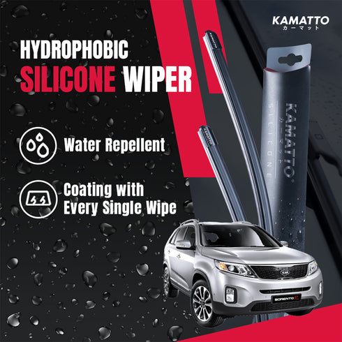 Kamatto Wiper Kia Sorento Facelift (2013-2015) Hydrophobic Silicone Water Repelling Coating