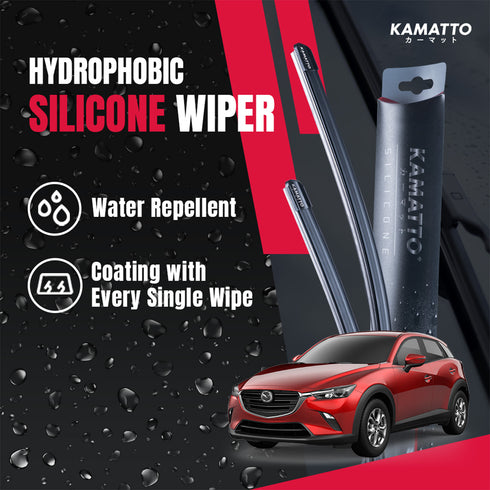 Kamatto Wiper Mazda CX-3 / CX3 (2015-Present) Hydrophobic Silicone Water Repelling Coating