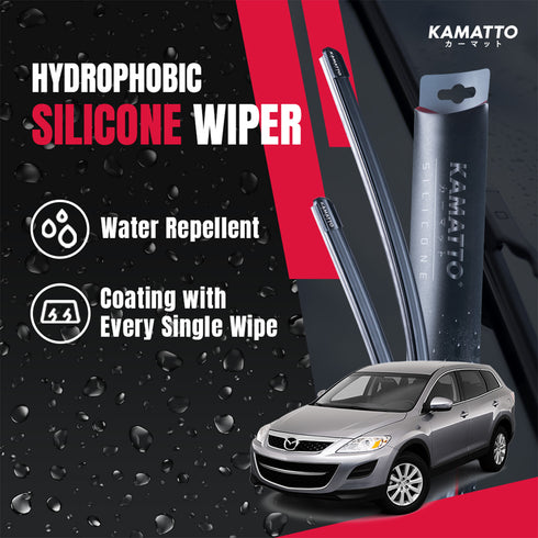 Kamatto Wiper Mazda CX-9 / CX9 (2006-2012) Hydrophobic Silicone Water Repelling Coating