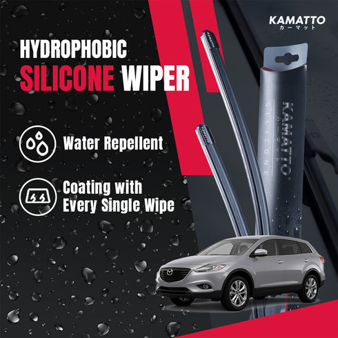 Kamatto Wiper Mazda CX-9 / CX9 (2013-2016) Hydrophobic Silicone Water Repelling Coating