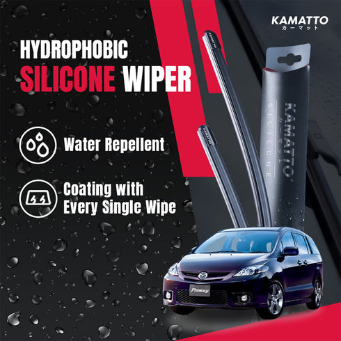 Kamatto Wiper Mazda Premacy (1999-2004) Hydrophobic Silicone Water Repelling Coating