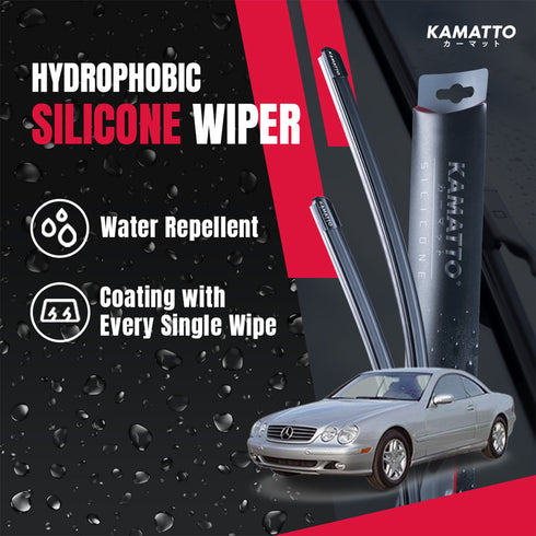 Kamatto Wiper Mercedes Benz CL-Class W215 (2000-2006) Hydrophobic Silicone Water Repelling Coating