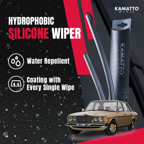 Kamatto Wiper Mercedes Benz E-Class W123 (1975-1986) Hydrophobic Silicone Water Repelling Coating