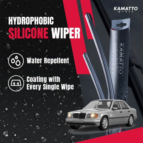 Kamatto Wiper Mercedes Benz E-Class W124 (1987-1998) Hydrophobic Silicone Water Repelling Coating