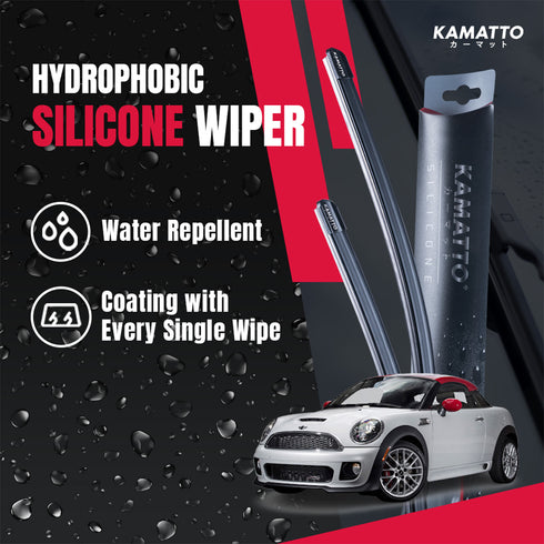 Kamatto Wiper Mini Cooper S Coupe R58 (2011-2015) Hydrophobic Silicone Water Repelling Coating