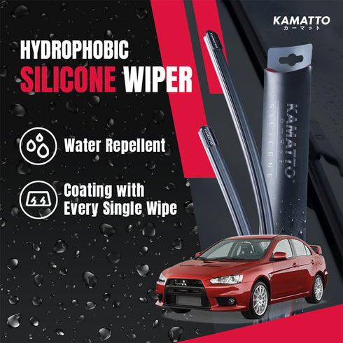 Kamatto Wiper Mitsubishi Lancer (2008-2017) Hydrophobic Silicone Water Repelling Coating