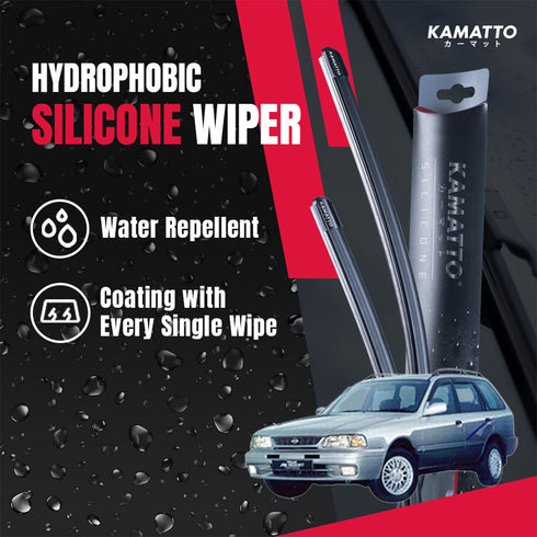 Kamatto Wiper Nissan Ad Resort Y10 (1993-2001) Hydrophobic Silicone Water Repelling Coating