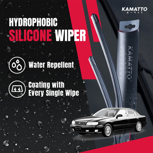 Kamatto Wiper Nissan Cefiro A32 (1994-1998) Hydrophobic Silicone Water Repelling Coating