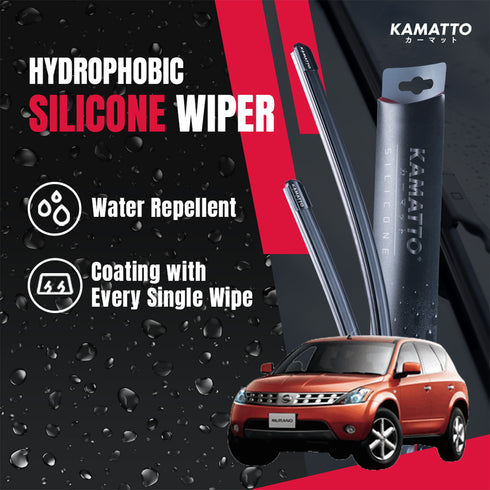 Kamatto Wiper Nissan Murano Z50 (2003-2007) Hydrophobic Silicone Water Repelling Coating