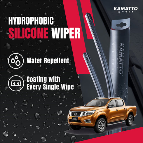 Kamatto Wiper Nissan Navara NP300 (2015-2020) Hydrophobic Silicone Water Repelling Coating